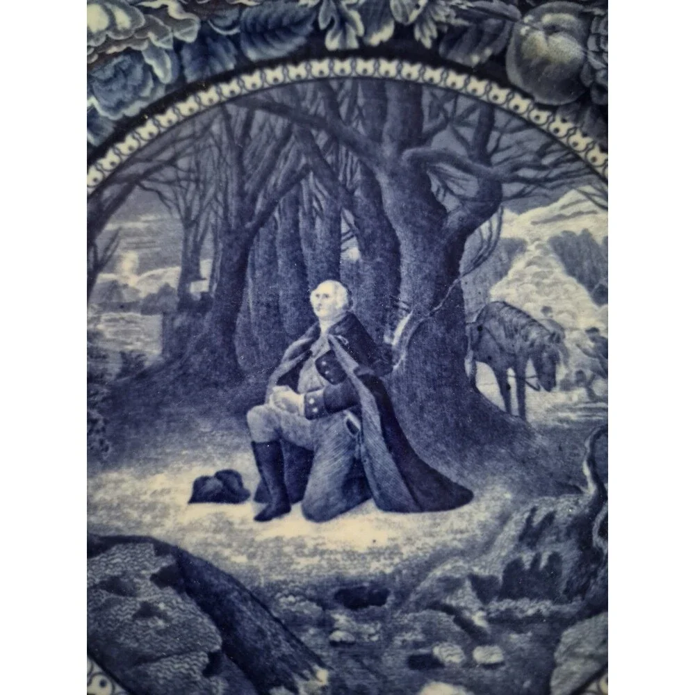 Staffordshire England Plate Washington's Prayer At Valley Forge 10